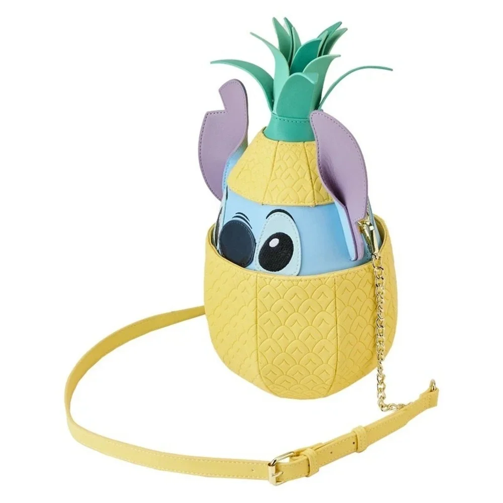 Loungefly Disney Stitch Shoppe Lilo and Stitch Figural‎ Pineapple Crossbody Bag